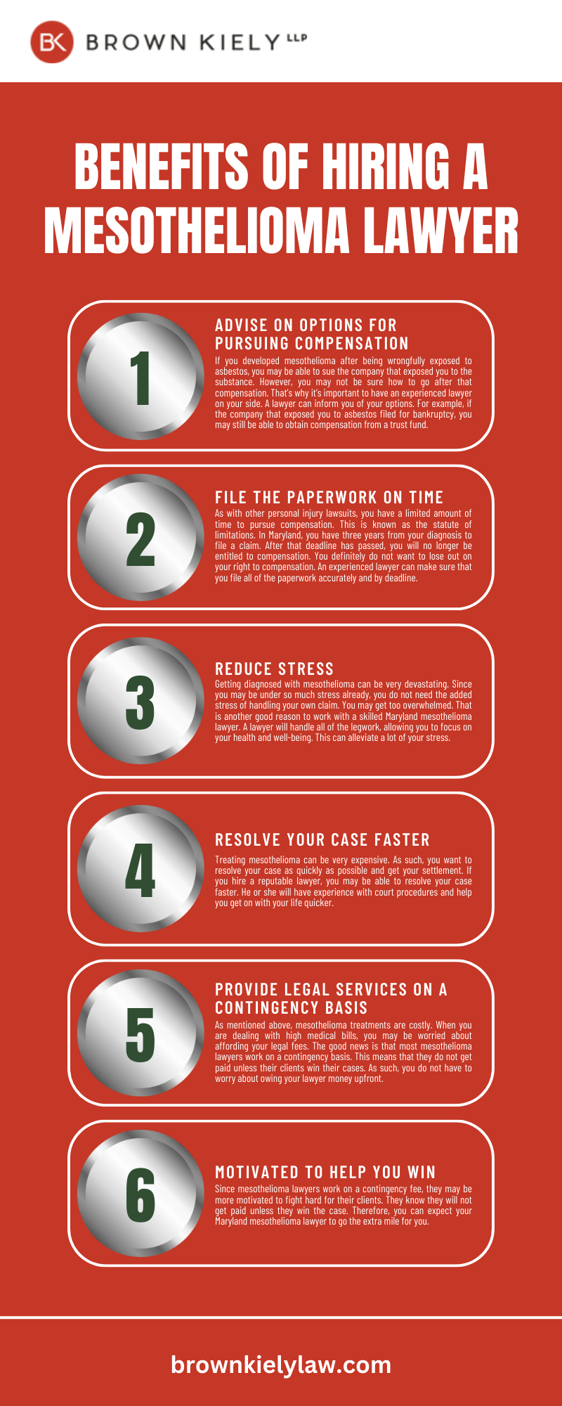 Benefits Of Hiring A Mesothelioma Lawyer Infographic