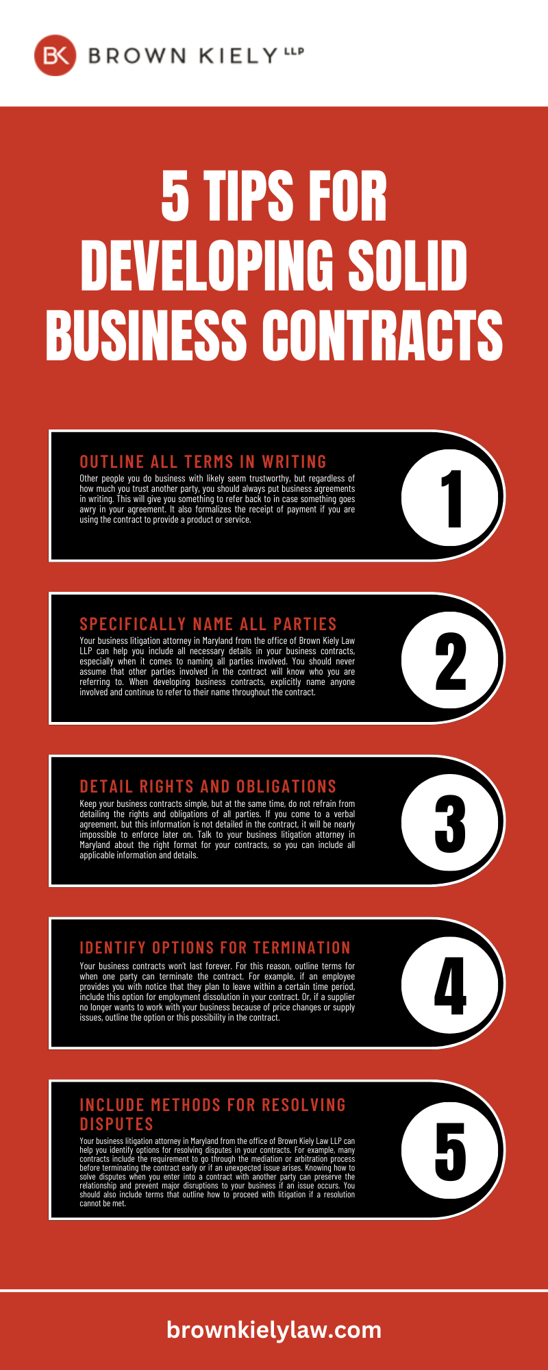 5 Tips For Developing Solid Business Contracts Infographic