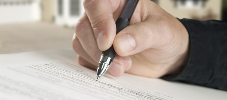Transparency Fines: $500/Day & Jail! - modern home man signing paperwork, new home in background